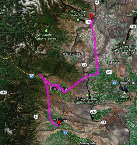 AirNav Pro Yakima to Lake Chelan